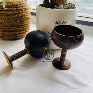 Copa de vino de concha de coco con logotipo personalizable para helados y bebidas suministradas directamente desde Vietnam - Product Image 4