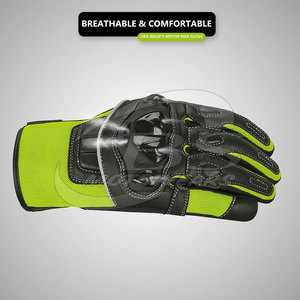 Guantes de cuero de dedo completo para hombre, protectores de manos para moto, oferta - Product Image 5