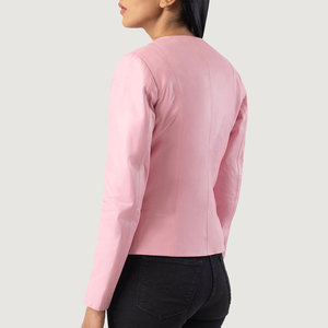 Veste en cuir pour femme à manches longues tendance et haut de gamme, qualité supérieure, durable, lavable - Product Image 5