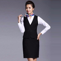 Uniformes d'aviation personnalisés de haute qualité, ensemble veste et jupe pour hôtesse de l'air, polyester/coton, Unleash Industries