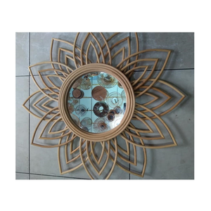 Decorative Rattan <b>Mirror</b> in Classic Form Rattan <b>Mirror</b> Packed <b>Securely</b> for Export to Furniture Importers and Retail Distributors - Product Image 1