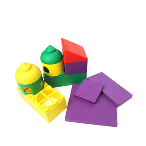 Soft EVA <b>Castle</b> Blocks Building Stacking Rainbow Colored Bricks Geometric Building Blocks Set - Product Image 4