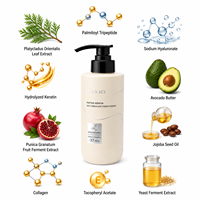 Crème capillaire à la kératine sous marque privée OEM, enrichie en peptides et vitamines, anti-casse, réparatrice pour cheveux abîmés, certifiée MSDS COA GMPC, vente en gros