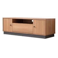 Mesa de Centro de Diseño Moderno con Acabado Laminado de Papel, Material de Tablero de Partículas/MDF, 115x40x38.4cm, Muebles para Sala de Estar