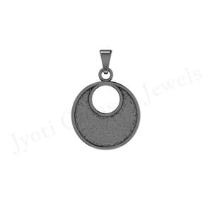 2025 tendencia creativa buen diseño alta calidad sólido 925 plata esterlina bisel conjunto 28mm montaje colgante joyería hallazgos - Product Image 3