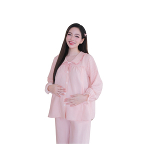 Juego de ropa informal de maternidad de tela de seda Tussar de la mejor opción transpirable no descolorida con logotipo personalizado a granel B712 - Product Image 1