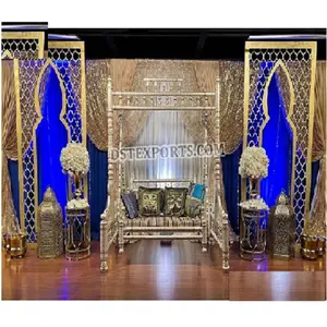 Moroccan Arch Laser Cut Frame for Wedding Backdrop Arabian Theme Arch Style Metal Frame Wedding Sangeet Night Stage Backdrop