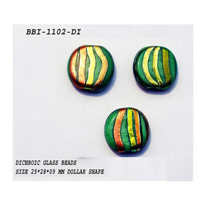 Cuentas de vidrio dicroico Cuentas de vidrio decorativas para joyería única Cuentas de vidrio de Murano hechas a mano de La India - Product Image 1