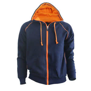 Vente en gros de nouveau sweat à capuche thermique 100% coton personnalisé zippé respirant et chaud pour l'hiver avec design brodé bas quantité minimale de commande - Product Image 2