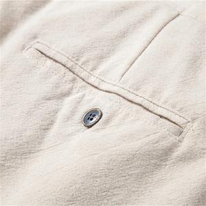 Casual 100% Polyester Men's <b>Trousers</b> Embroidered Solid Color Midweight <b>Elastic</b> <b>Waist</b> Vintage <b>High</b> Quality Breathable Pants - Product Image 4