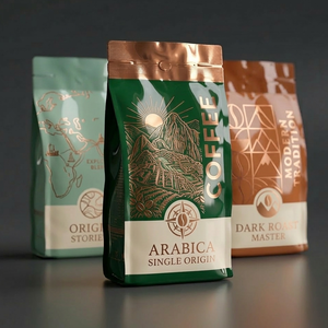 Bolsa para Empacar Café de 12oz/5LB, Bolsa de Café de 250g/1kg, Bolsas de Fondo Plano con Válvula y Cierre para Empacar Granos de Café - Product Image 3