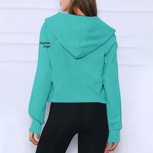 Sweat-shirts pour femmes, sweat-shirt court à demi-zip, sweat-shirt chaud d'hiver à manches longues avec poche - Product Image 5