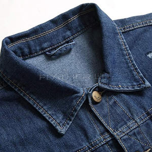 Chaqueta vaquera lisa de invierno de algodón elástico Regular para hombre hecha a medida 100% algodón estilo callejero de talla grande de secado rápido transpirable - Product Image 3