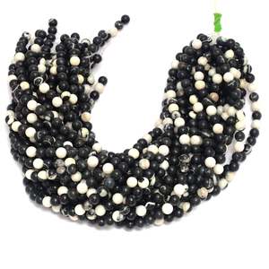 ลูกปัดพลอยธรรมชาติ Kamal Gems ลายม้าลาย 15 เส้น ขัดเงา งานฝีมือทำด้วยมือ - Product Image 2