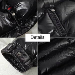 Vente en gros Veste de luxe coupe-vent chaude d'hiver Veste bouffante brillante pour hommes Veste en duvet épaisse d'extérieur pour homme - Product Image 3