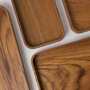Customized Eco-Friendly Handcrafted Natural Wood Single Tier Serving Tray for Kitchen Use in Home Restaurants Hotels From India - Product Image 1