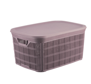 Boîte de rangement multifonctionnelle rectangulaire en plastique PP écologique de 26 L, couvercle durable, organisateur gain de place, conteneur pour la maison et le bureau - Product Image 4