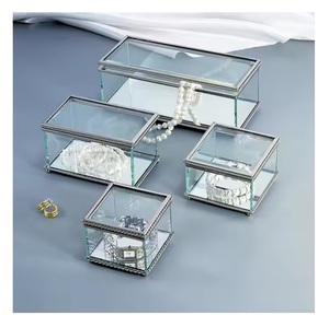 <b>Black</b> Color Brass & Glass Vintage Hand Crafted Custom Size Engraved Design Jewelry Storage <b>Box</b> Top Seller - Product Image 6