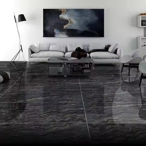 Azulejos de porcelana de mármol de cuerpo completo azul brillante Serabia 600x1200mm Premium pulido esmaltado para exterior salón baño ladrillo refractario - Product Image 1