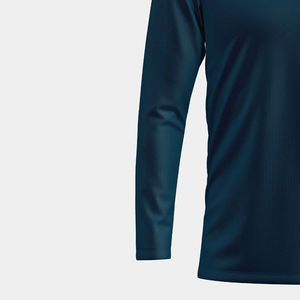 Camiseta de Manga Larga para Hombre de Alta Calidad, 100% Algodón, Lisa, Negra, Ropa de Moda, Transpirable, Cuello Redondo - Product Image 5