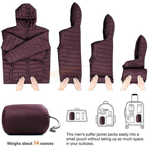 All Season <b>Mens</b> Hooded Puffer Coat Warm Lightweight Insulated <b>Jacket</b> for Snow, Travel, Hiking OEM/ODM Wholesale Custom <b>Jacket</b> - Product Image 6