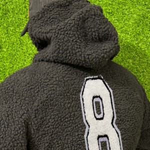 Sweat-shirt de jogging en laine chaude pour homme OEM, 100% coton, surdimensionné, doublé en polaire, fermeture éclair, capuche brodée, épais, uni, teint - Product Image 2