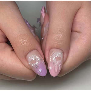 Uñas Postizas con Diseño de Mariposas Rosadas, Elegantes Calcomanías de Uñas con Diseño de Mariposas - Product Image 1