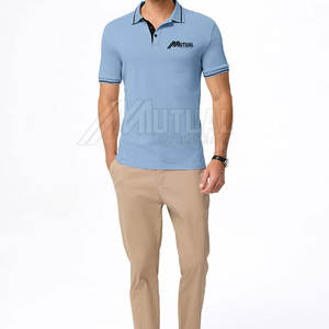Cómodo ajuste hombres Polo camisetas Durable mezcla de algodón Material suave Polo camisetas para ropa de calle - Product Image 5