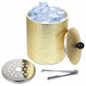 Cubo de Hielo de Doble Pared Aislado de Latón y Acero Inoxidable con Tapa para Mantener el Hielo Congelado, para Uso en Campamentos - Product Image 3