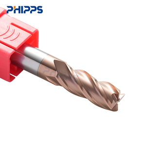 HRC65 طاحونة 4 الناي شقة فريزا المغلفة HRC55 كربيد نهاية مطحنة الصلب عالية العلف القاطع طحن - Product Image 4