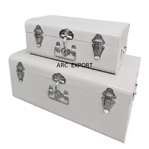 Cajas de ropa modernas para decoración de Color blanco único, caja de almacenamiento elegante con decoración creativa de Material metálico para la mejor venta - Product Image 1