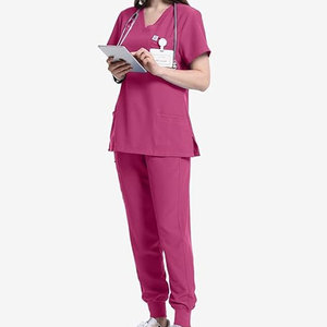 Scrubs pour le personnel de la pharmacie pour femmes, ensembles d'uniformes Fashion Women Stretch Hospital Scrubs Uniform Sets - Product Image 3