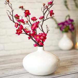 Vase à fleurs couleur blanche Vase pour fleurs Boho décor Table Vase à fleurs forme de bouteille haute qualité en vrac quantité Vintage Unique - Product Image 4