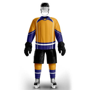 Maillot de hockey sur glace en maille polyester 100% sublimation personnalisée Uniformes de hockey sur glace sublimés maillots d'équipe portent des chemises - Product Image 1