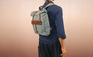 Mochila de Lona y Cuero de Lujo para Portátil, Informal, para Viajes, Escuela, Gran Capacidad, Ligera, Ecológica, Transpirable y Portátil - Product Image 6