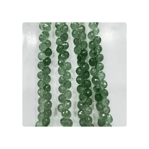 Cuentas de piedras preciosas de cuarzo de fresa verde Natural de calidad superior gotas de cebolla facetadas Briolette aproximadamente 6-7MM para la fabricación de joyas - Product Image 5