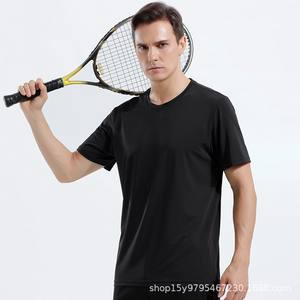 โลโก้ระบายอากาศได้ดีของผู้ชาย T-Shirt-170กีฬาผ้าโพลีเอสเตอร์/ ไนลอน GSM แขนสั้นพอดีตัวปรับสีได้ - Product Image 3