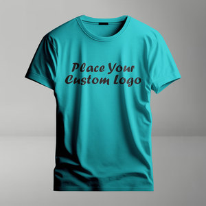 Camiseta de punto de algodón para hombre con logotipo personalizado Impresión en relieve 3D pesado 260 gramos tela o cuello Top casual de alta calidad - Product Image 5