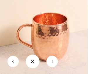 Pichet en cuivre pur 100% Drinkware Martelé Moscow Mule Pur Bière Cuivre Tasses - Product Image 3