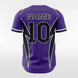 เสื้อเจอร์ซีย์เบสบอลระเหิดสำหรับชุดทีมผู้ใหญ่ผ้าโพลีเอสเตอร์แห้งเร็วระบายอากาศได้ดีสีและโลโก้ตามสั่ง - Product Image 5