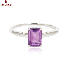 Promoción al por mayor para anillo de piedras preciosas de amatista de Plata de Ley 925 Diseño clásico Ajuste de puntas Boda certificada por terceros - Product Image 2