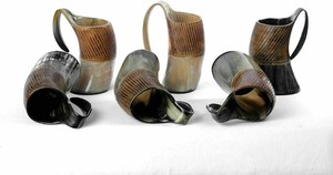 Mug en corne de vache 100% naturel, fait à la main, durable, avec logo personnalisé, cadeau d'affaires pour la maison, l'hôtel et les restaurants - Product Image 4