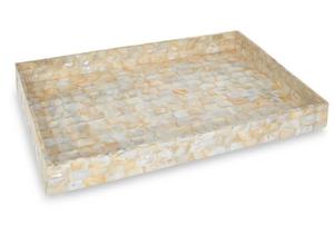 Plateau de service à thé en nacre de qualité solide Accueil Hôtel Fruits Table Ware Plateau de service Excellente qualité Fabricant Vente - Product Image 3