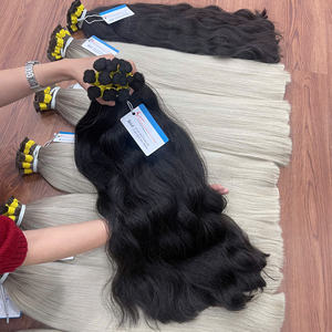 Qualité supérieure!! Fournisseur en gros Cuticule étirée double cheveux vierges en vrac Extensions de cheveux ondulés naturels en vrac - Product Image 6