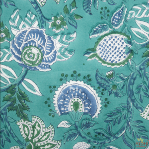 Fait à la main 2025 tendance Simple belle sarcelle Airforce bleu coton tissu serviettes en tissu forme carrée bloc impression pour les mariages - Product Image 2