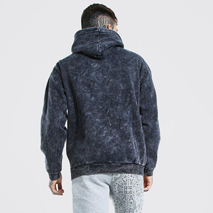 Sweat à capuche pour homme en coton molletonné vintage surdimensionné personnalisé Streetwear Lavage à l'acide Sweat à capuche pour homme en molleton français à capuche/pull - Product Image 2