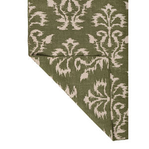 Alfombra Rectangular de Lana Tejida Plana Verde Abstracta Indusbar DWRM-60 para Pasillo, Sala de Estar y Hogar - Product Image 5