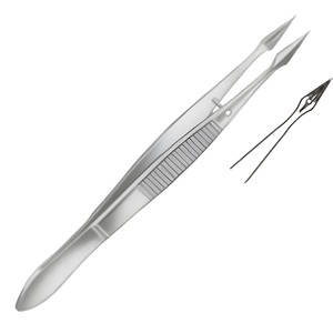 Pinces à éclats en acier inoxydable de qualité supérieure, 11,5 cm, équipement de microchirurgie pour l'élimination sécurisée des éclats - Product Image 1