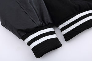 Fabricant en gros à faible MOQ, vestes universitaires en cuir brodé de haute qualité, logos personnalisés, lettres, pour hommes - Product Image 5