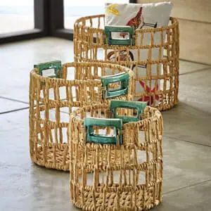 Macetas grandes de ratán hechas a mano de bambú de Metal más vendidas, macetas para interiores y exteriores, macetas altas para jardín, cesta de ratán - Product Image 4